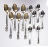 (12) Sterling silver spoons, c