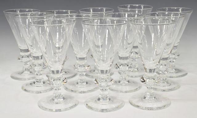 (12) STEUBEN 'TRUMPET' GLASS