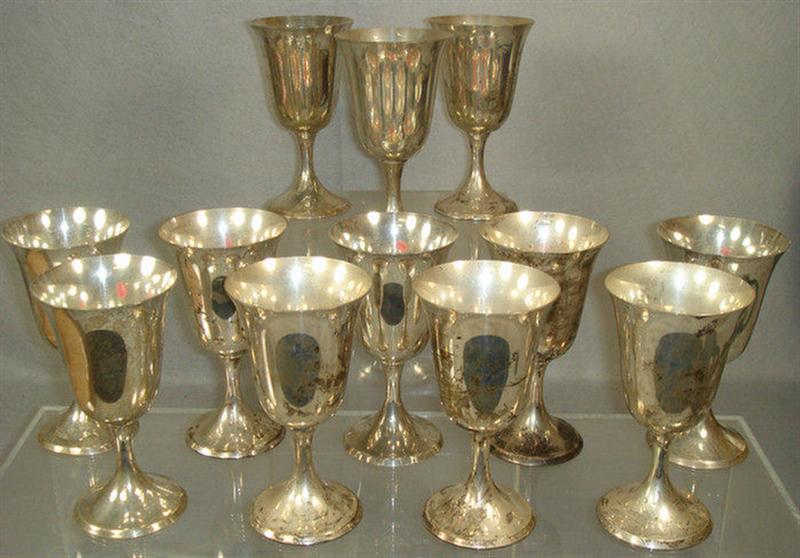 12 Stieff sterling silver wine