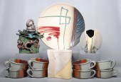 (12) Studio pottery table item