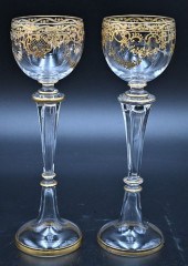 12 TALL STEMMED MOSER CHAMPAGN