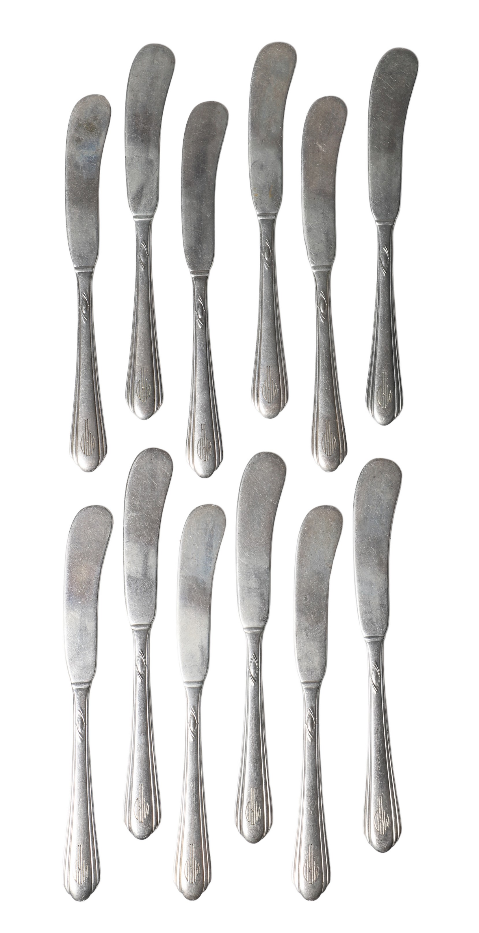 (12) Towle sterling silver butter