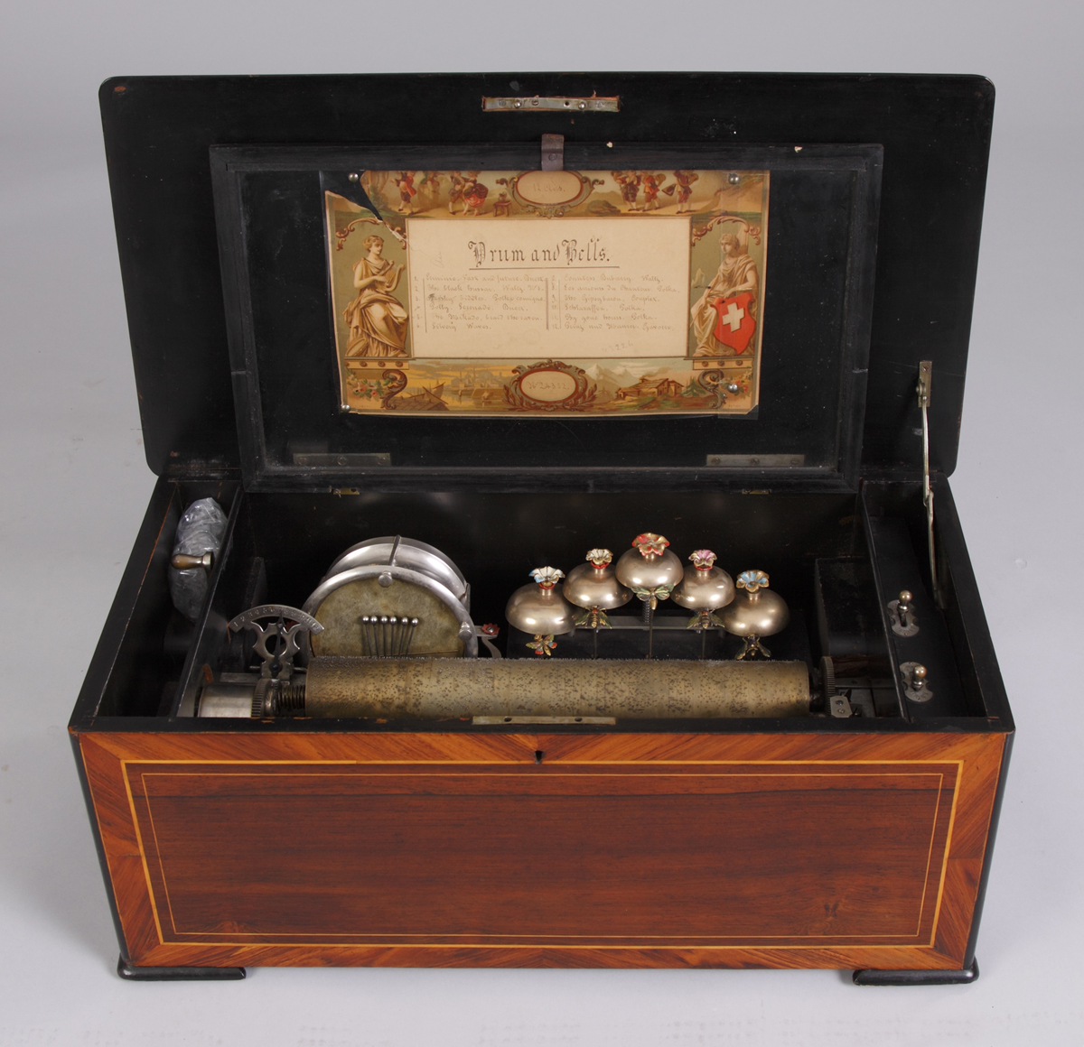12 Tune Cylinder Music Box With