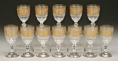 12 Val St. Lambert goblets: Dans De