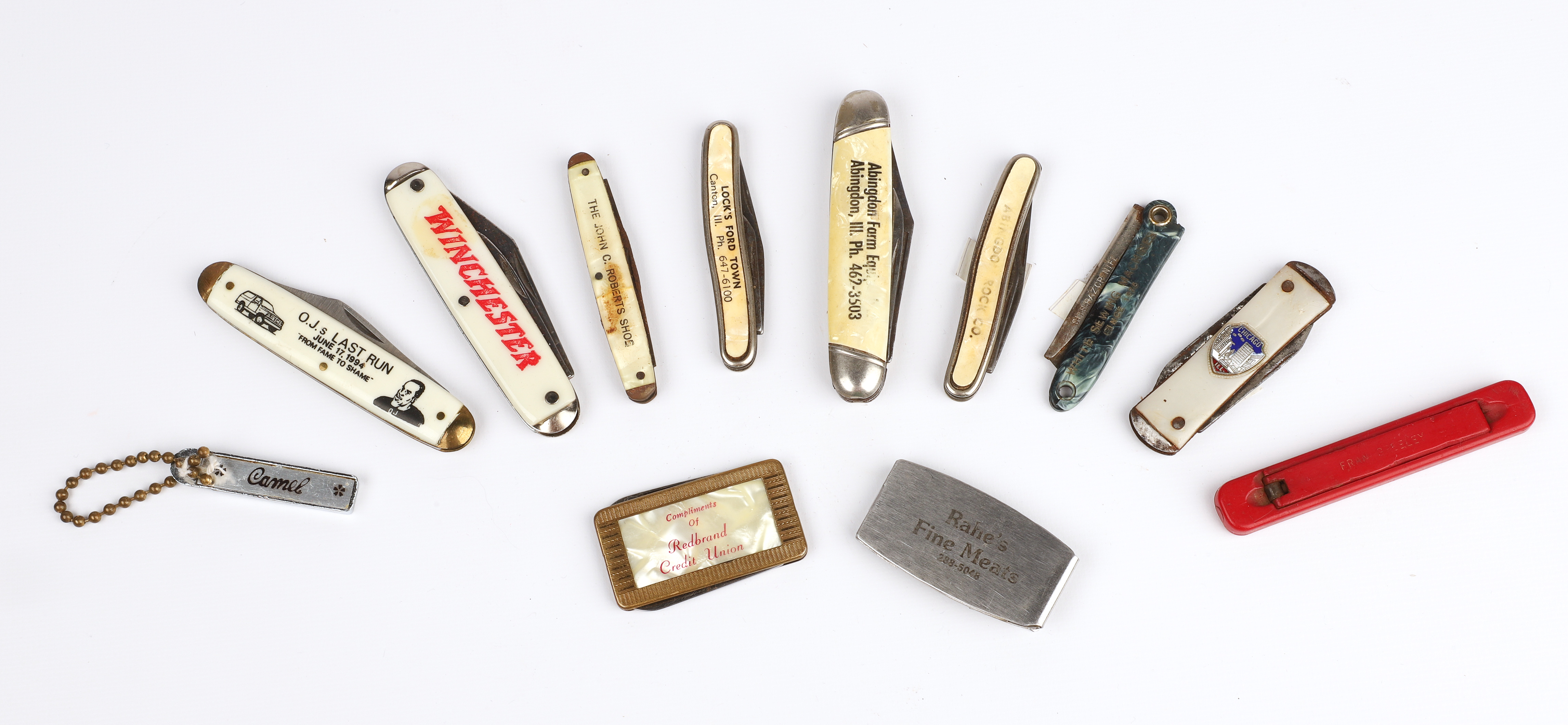 (12) Vintage advertising pocket