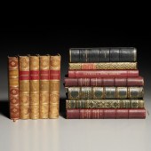(12) VOLS. FINE BINDING, 19TH