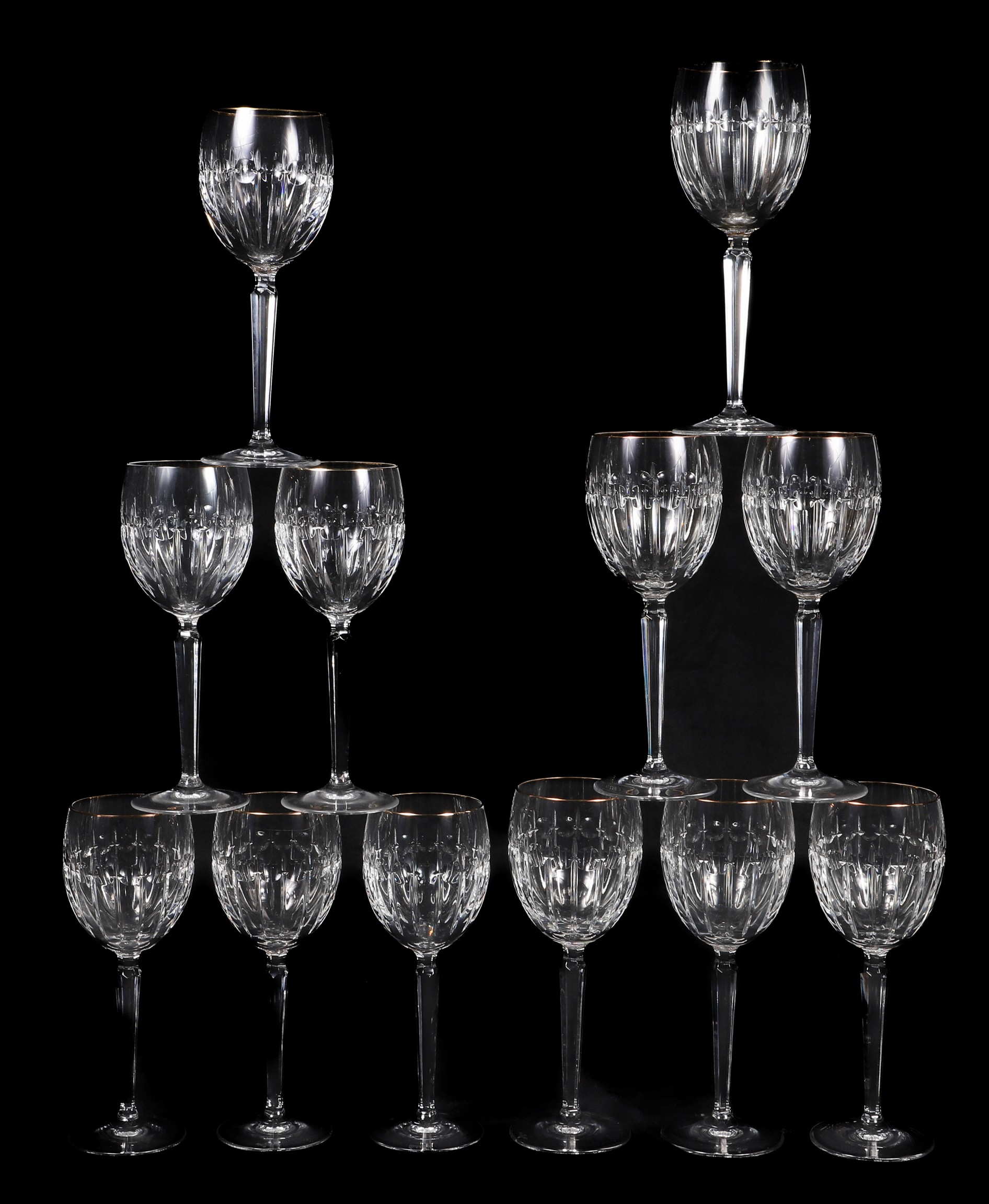 (12) Waterford crystal wine