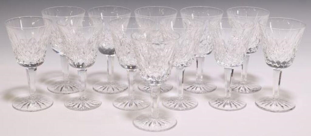 (12) WATERFORD 'LISMORE' CRYSTAL