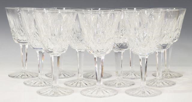 (12) WATERFORD 'LISMORE' CRYSTAL