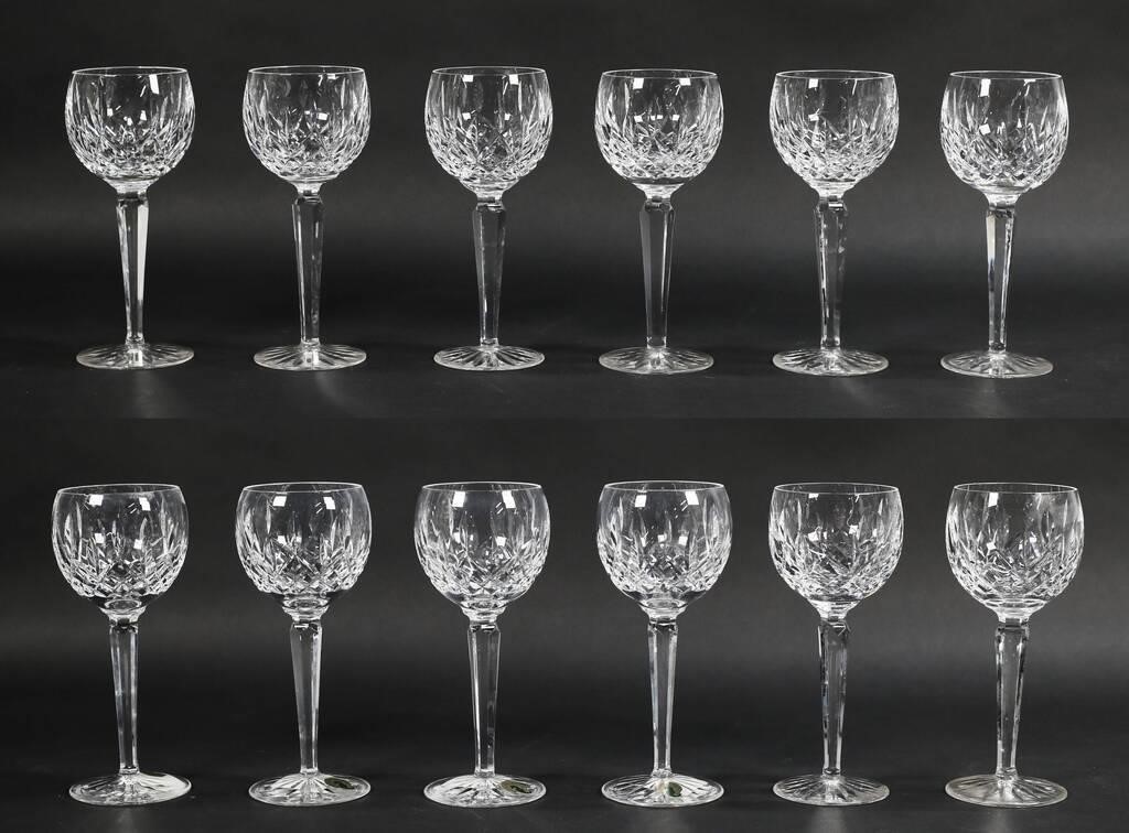 12 WATERFORD LISMORE CRYSTAL HOCK