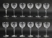 12 WATERFORD LISMORE CRYSTAL H