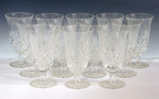(12) WATERFORD 'LISMORE' CRYSTAL