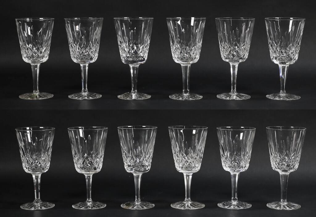 12 WATERFORD LISMORE CRYSTAL