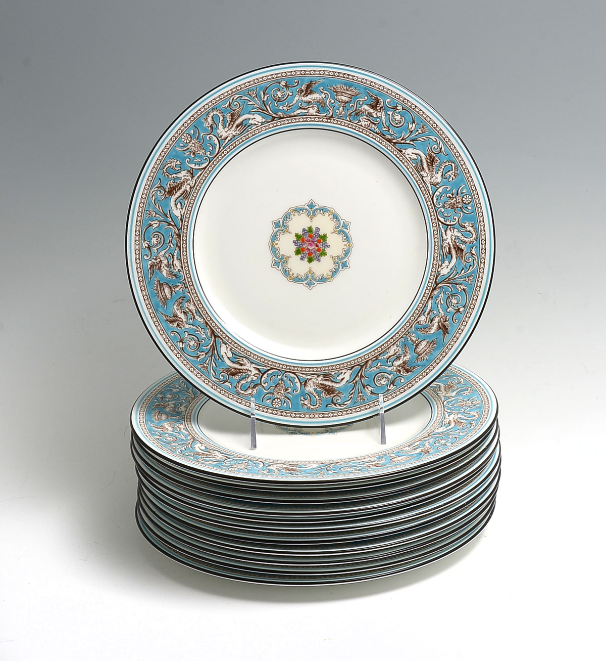 12 WEDGWOOD FLORENTINE TURQUOISE