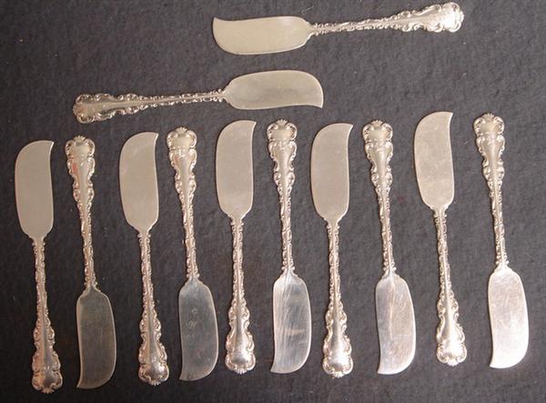 12 Whiting sterling silver Louis XV
