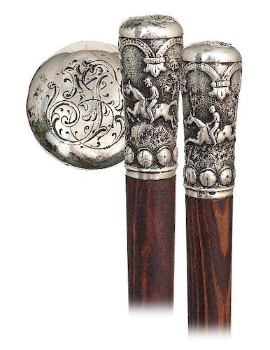 121. SILVER HORSE JUMPING KNOB -CA.
