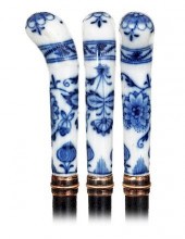128. MEISSEN PORCELAIN CANE -1