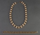 12K GOLD FILLED NECKLACE AND B