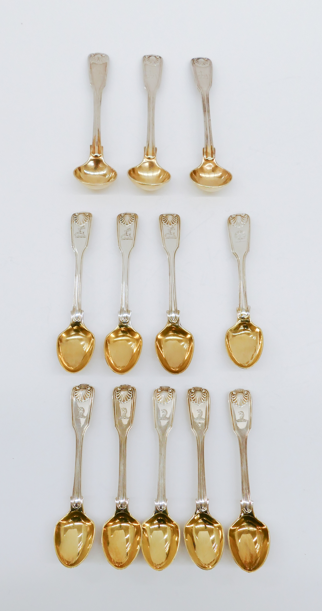 12pc Antique English Sterling