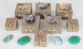 12PC CHINESE HARDSTONE & JADEI