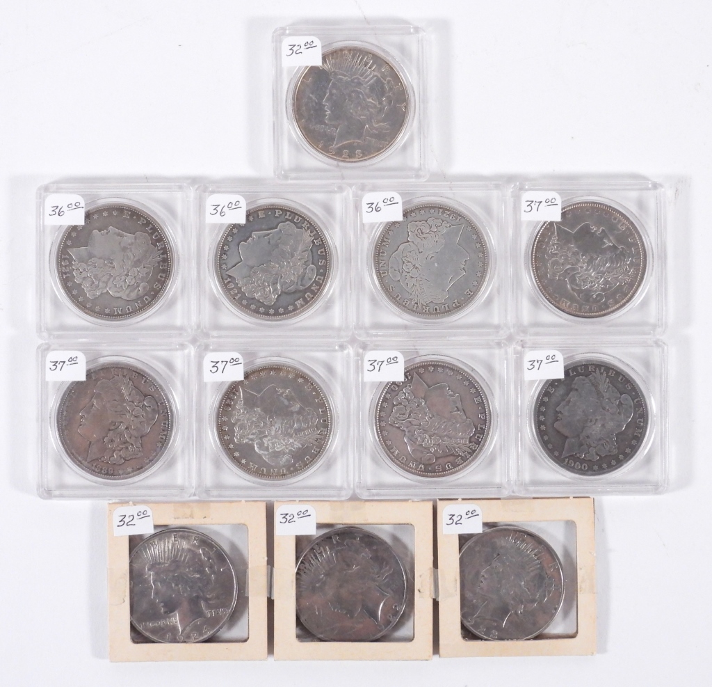 12PC COLLECTION OF MORGAN & PEACE