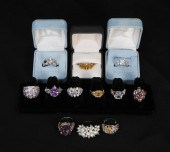 12PC ESTATE STERLING SILVER RI