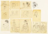 12pc Lisel Salzer Figure Drawi