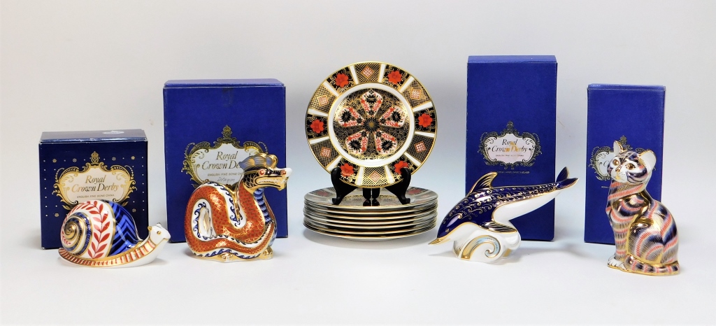 12PC ROYAL CROWN DERBY PORCELAIN