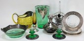 12PC SILVER OVERLAY COLORED GL