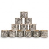 (12PC) SILVER PLATED CHERUB &