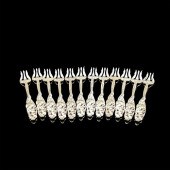 12PC STERLING SILVER OYSTER FO