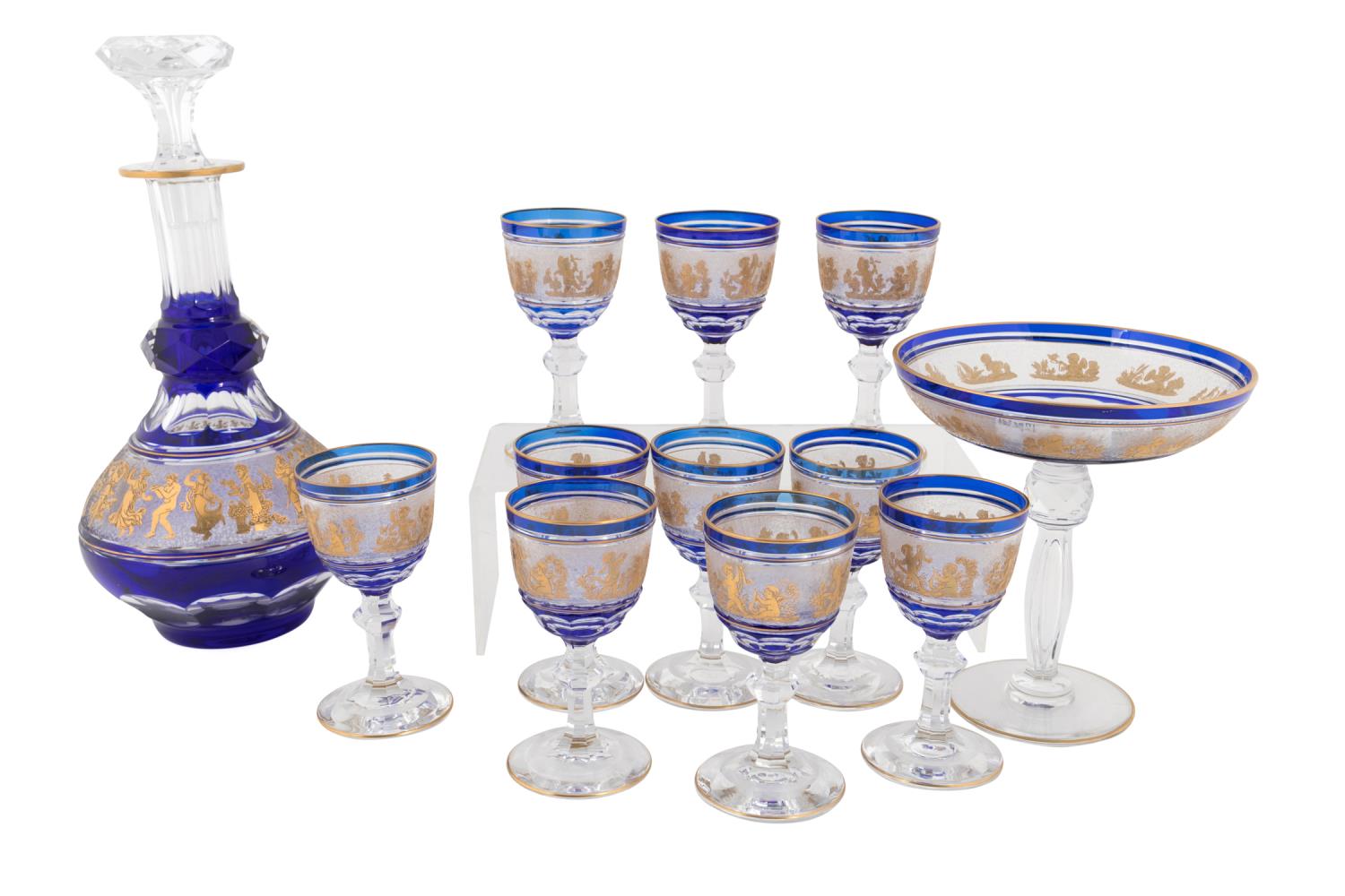 12PC VAL ST LAMBERT DECANTER &
