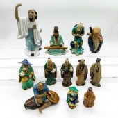 12PC VINTAGE CHINESE MUDMEN FI