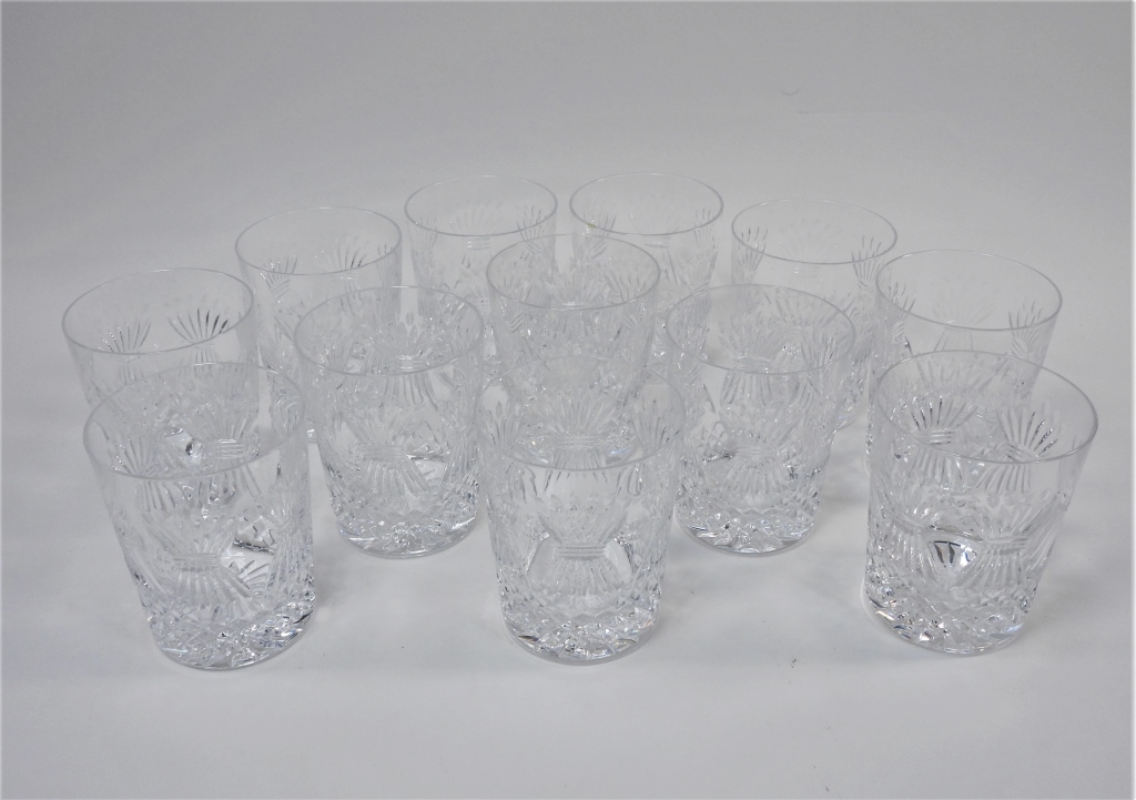 12PC WATERFORD CUT CRYSTAL HIGHBALL