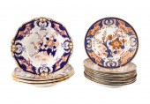 12PCS ENGLISH IMARI PORCELAIN