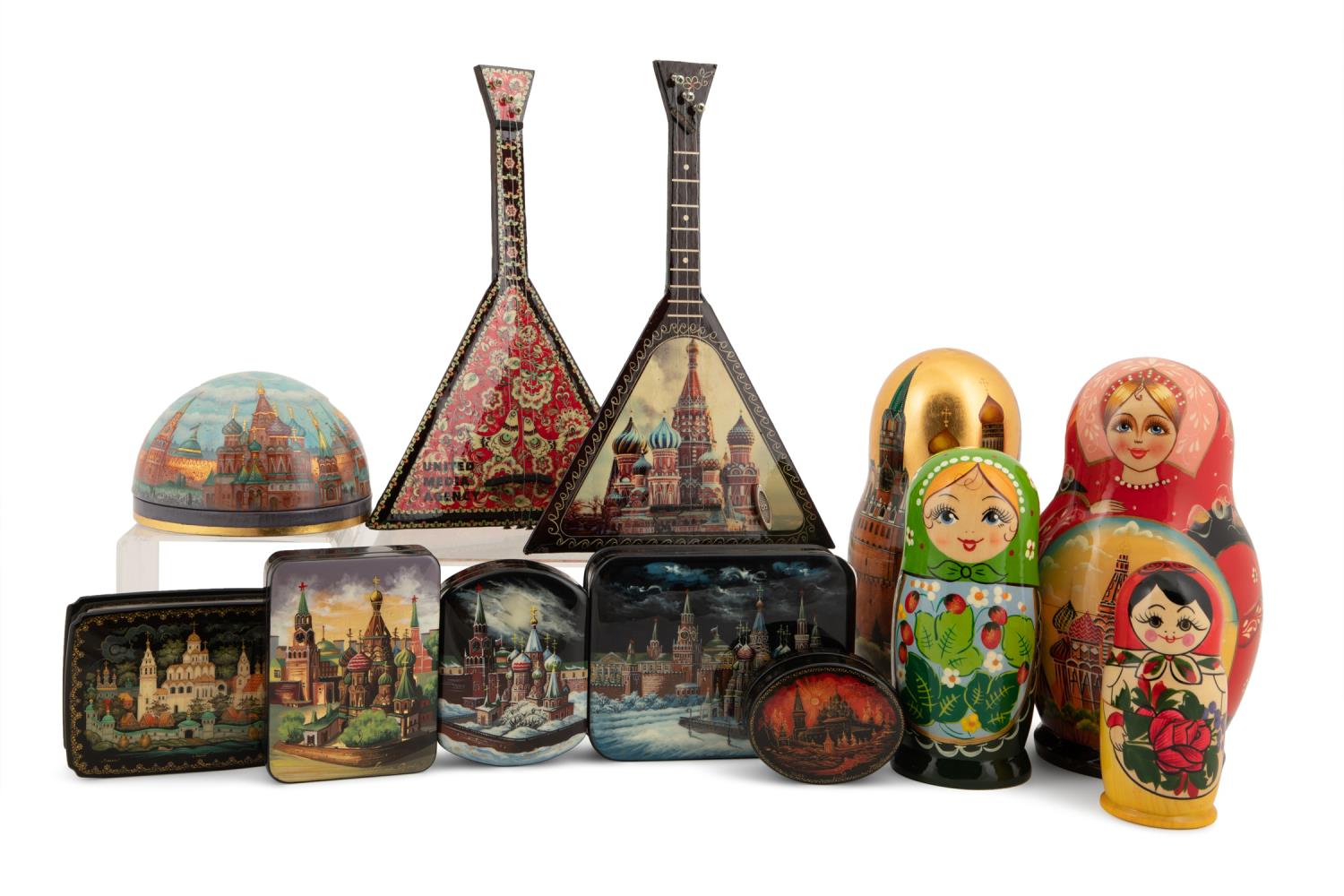 12PCS HAND PAINTED RUSSIAN