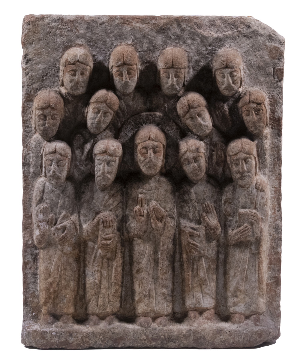 12TH C. CARVED STONE CHRISTIAN