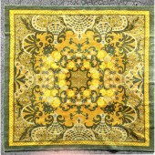 12x12 Green and yellow plush P