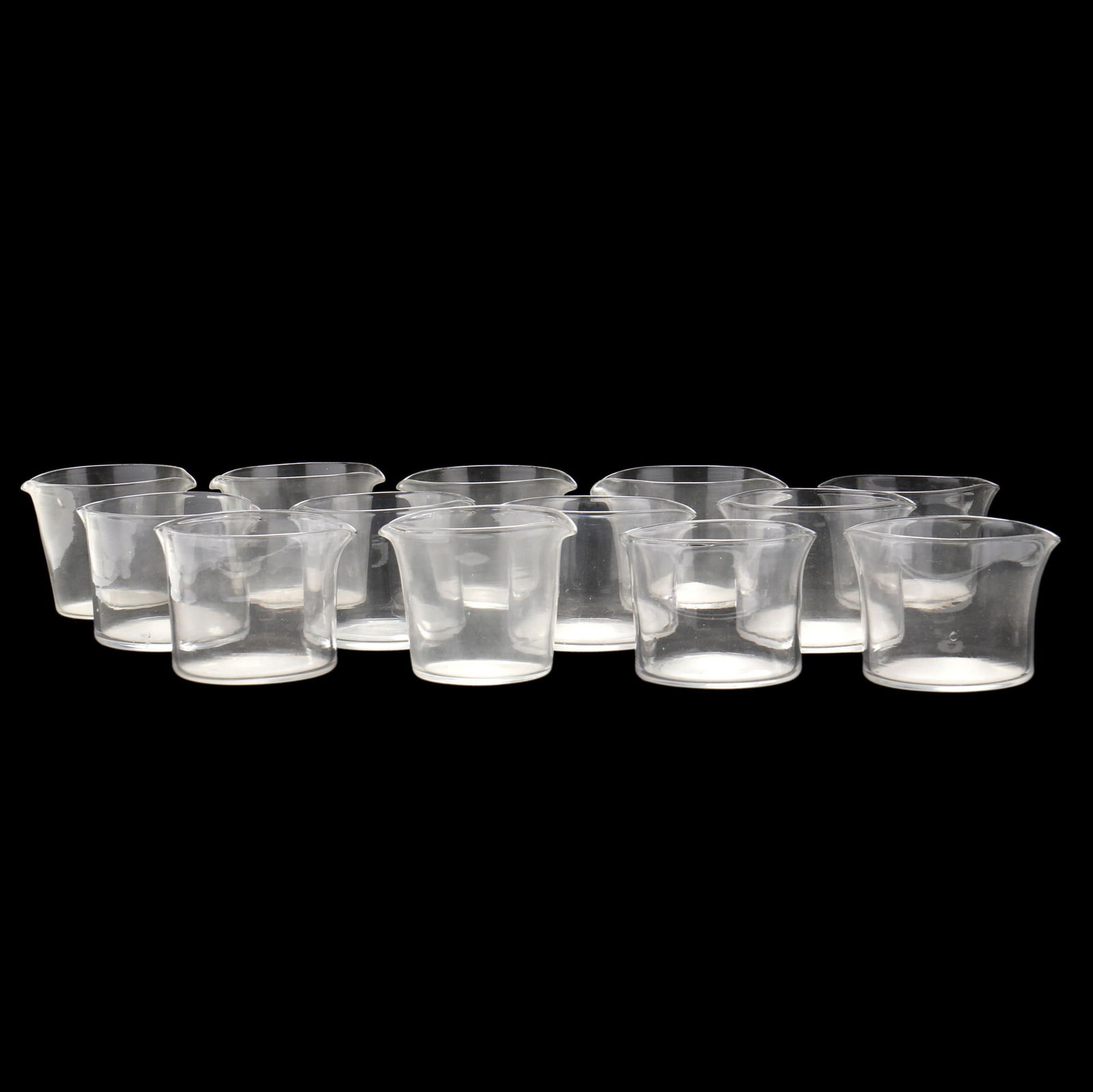 (13) ANTIQUE BLOWN GLASS WINE