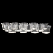 (13) ANTIQUE BLOWN GLASS WINE