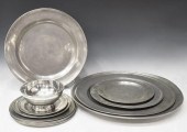 (13) ANTIQUE PEWTER LARGE CHAR