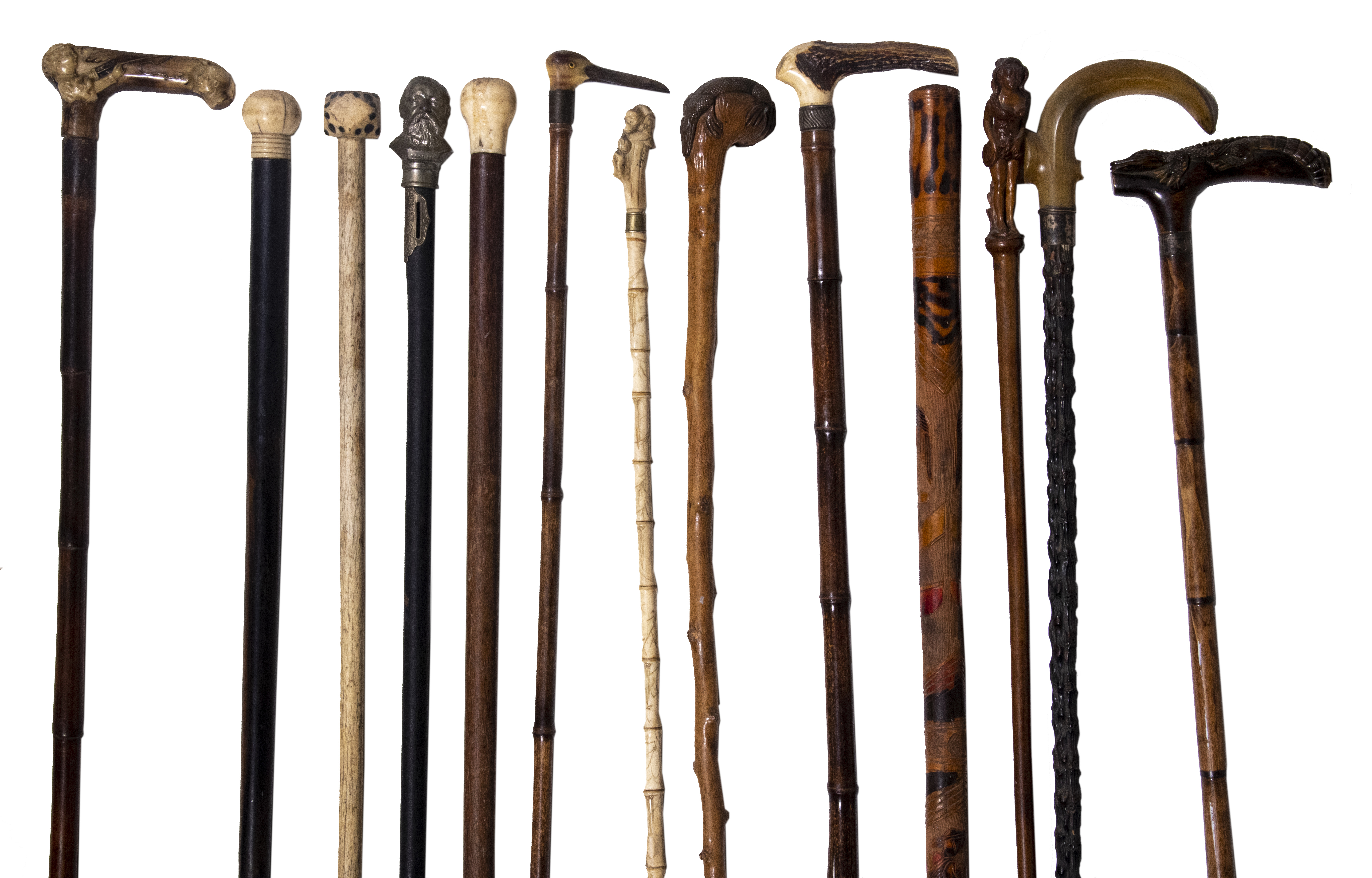 (13) ANTIQUE WALKING STICKS