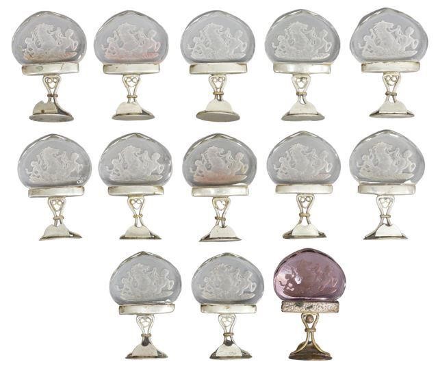 (13) AUSTRIAN INTAGLIO GLASS