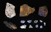 13 AZURITE NATURAL SPECIMEN CR