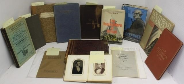 13 BOOKS, PAMPHLETS AND PHOTO