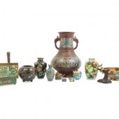 13 Chinese Mixed Metal Enamele