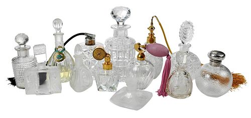 13 CLEAR GLASS PERFUMES AND