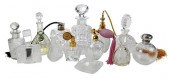 13 CLEAR GLASS PERFUMES AND AT