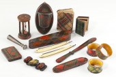 (13) Diverse Tartanware Articl