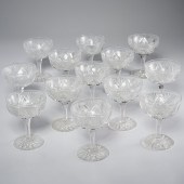 (13) DORFLINGER STYLE GLASS CH